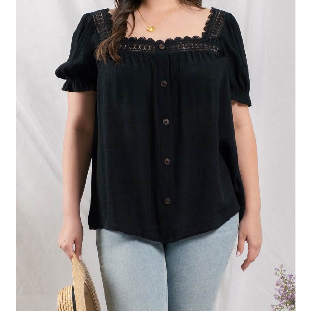 Delicate Lace Woven Top