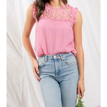 Load image into Gallery viewer, Dainty Pink Lace Top
