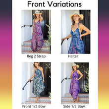 Load image into Gallery viewer, Rainbow Teal Convertible Jumpsuit
