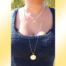 Load image into Gallery viewer, Necklace paired with long length Omni Compass Necklace &amp; Minimalist Bead Choker.
