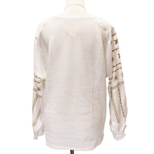 Load image into Gallery viewer, Ivory Boho Waffle Knit Tunic Top
