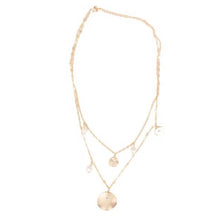 Load image into Gallery viewer, Layered Pearl Medallion Necklace
