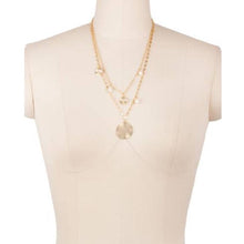 Load image into Gallery viewer, Layered Pearl Medallion Necklace
