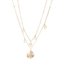 Load image into Gallery viewer, Layered Pearl Medallion Necklace
