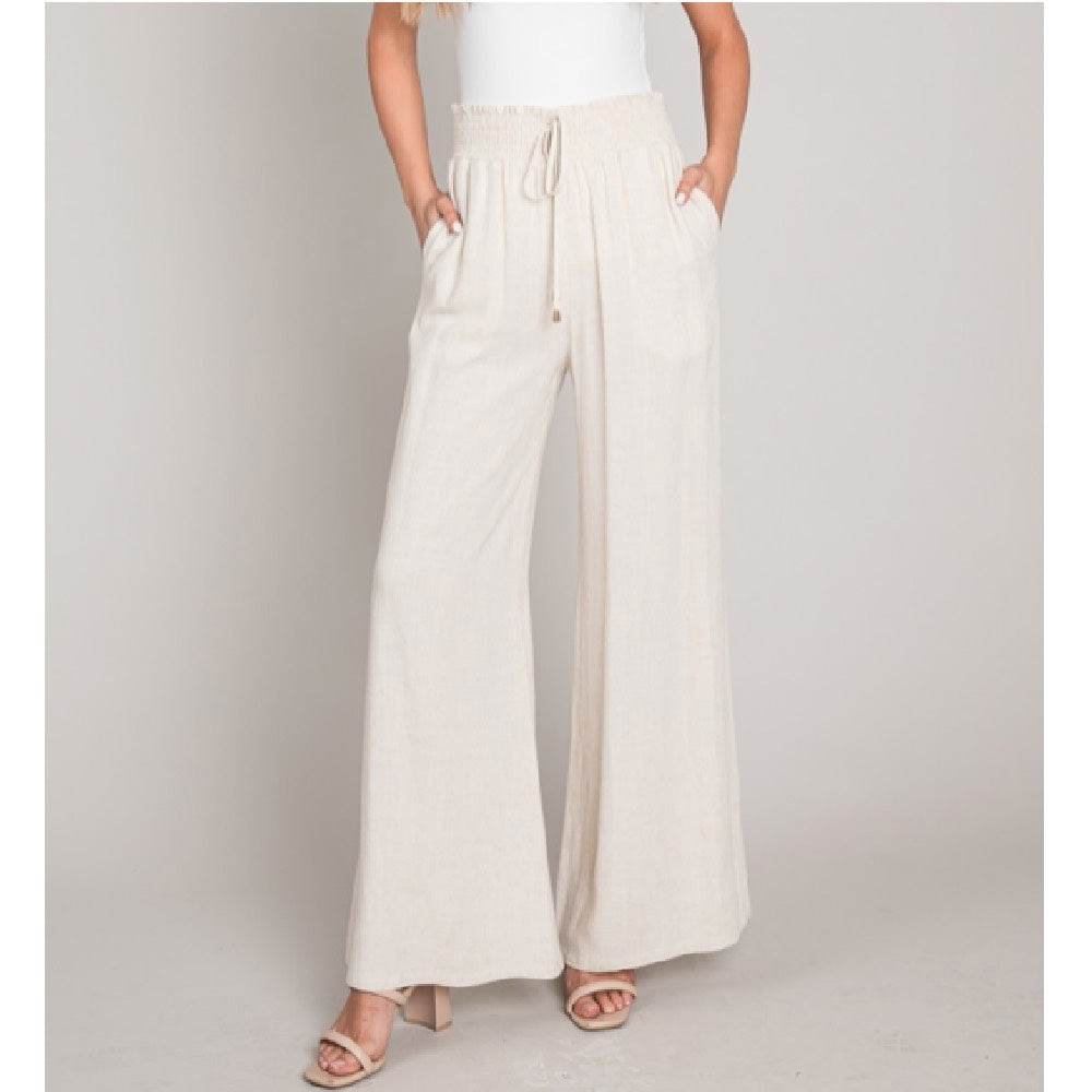 Soft Linen Wide Legged Pants