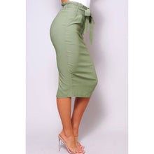 Load image into Gallery viewer, Olive Miss Donna High Waisted Midi Skirt
