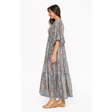 Load image into Gallery viewer, Satin Effect Paisley Coast Maxi Dress
