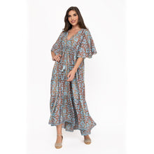 Load image into Gallery viewer, Satin Effect Paisley Coast Maxi Dress
