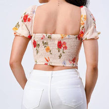 Load image into Gallery viewer, Peachy Flourish Sweetheart Top
