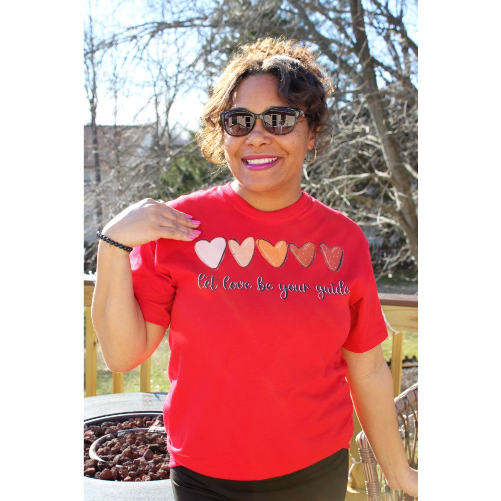 Red Let Love Be Your Guide T-Shirt