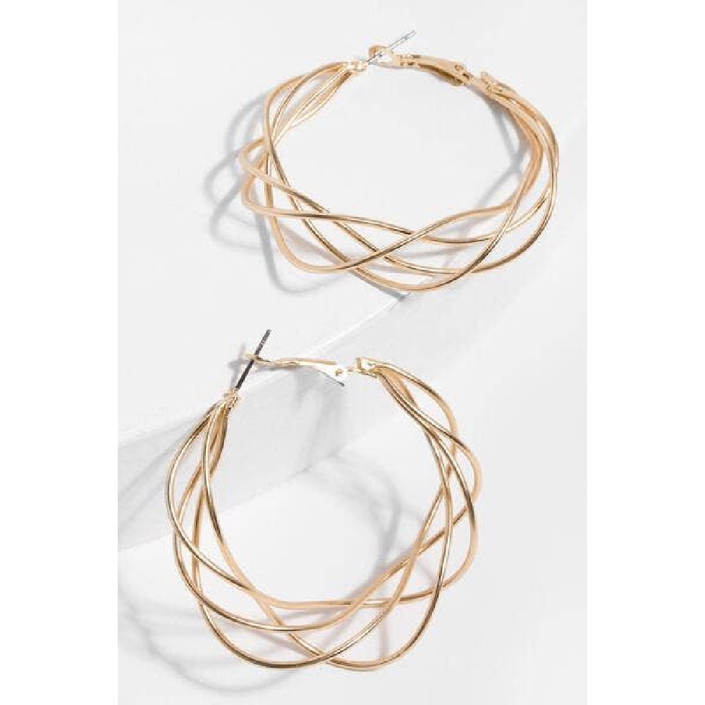 Sun Rays Hoop Earrings