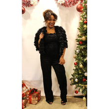 Load image into Gallery viewer, Sweet But Sassy Sparkle Velvet Jumpsuit
