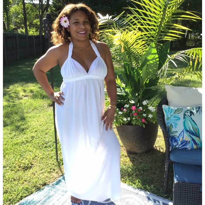 Halter Style Maxi Dress Cover-Up