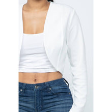 Load image into Gallery viewer, White Cropped Blazer Jacket
