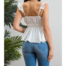 Load image into Gallery viewer, White Swan Empire Waist Top
