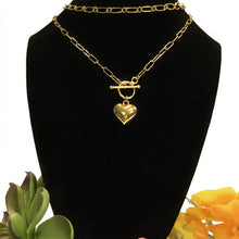 Load image into Gallery viewer, Chain Link &amp; Heart Choker Necklace Set
