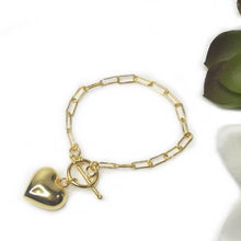 Load image into Gallery viewer, Heart Chain Choker &amp; Bracelet Set
