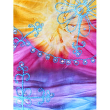 Load image into Gallery viewer, Pastel Rainbow Embroidered Sarong Close-Up
