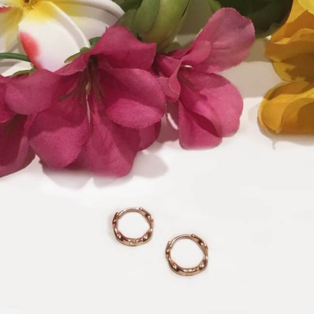 Rose Gold Mini Twist Hoops