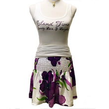 Load image into Gallery viewer, Purple Hibiscus Convertible Babydoll Top/Skirt
